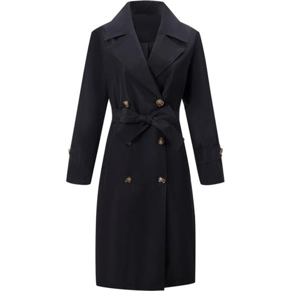 Women Double-Breasted Trench Coat,Water Resistant,Casual and Business